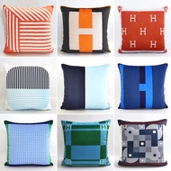 Double Sided Pillowcase European Luxury Sofa Pillow Model Room Hotel ktv Orange Bedside Cushion Cove