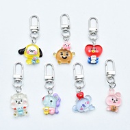 K-Pop BT21 Cute Resin Cartoon Cooky Chimmy Tata Mang RJ Koya Keychain Cute Accessories Bag Pendant A