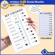 【SOYACAR】 My Chores Checklist Daily Planner Memo Plastic Board Chore Chart Self-discipline Card