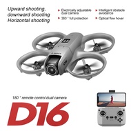 D16 Mini Drone with Dual 180° E-adjustable Camera Intelligent Obstacle Avoidance,for Kids&Adults