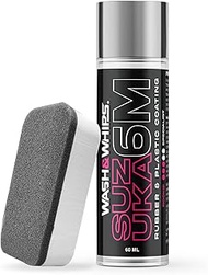 WASH&WHIPS Suzuka 6M Rubber & Plastic Coating for Cars, Restores and Brings Back Black - Concentrate