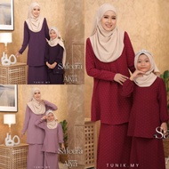 Baju Kurung Sedondon Ibu Anak/Baju raya budak 2023 (Dusty pink/Purple/magenta)