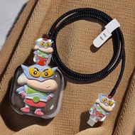 Cartoon Pattern 40w Charger Protector Set Charger Case Cable Protector Compatible for iPhone17 pro m