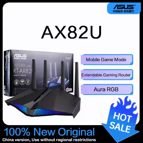 ASUS RT-AX82U ROG Router AX5400 Dual Band WiFi 6 Gaming Acceleration Mesh WiFi MU-MIMO, Mobile Gamin