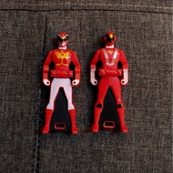 USED BANDAI SET 2x DX Goseiger Red + Goonger Red Ranger Key Keys Kaizoku Super Sentai Gokaiger Gokai