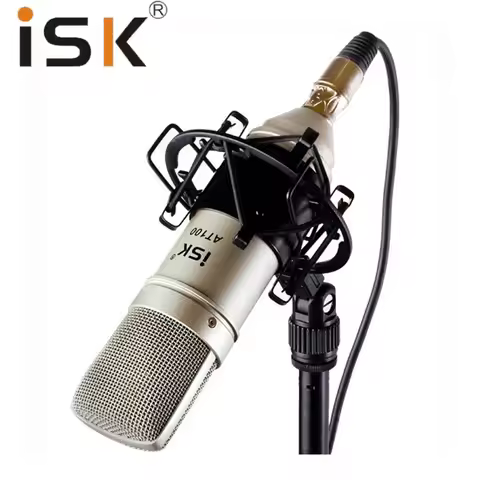 ISK AT100 professional cardioid condenser microphone with pure aluminum diaphragm for studio recordi
