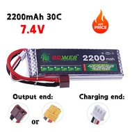 -eower 7.4V 2S 11.1V 3S 25C 30C 2200mah 5S 6000mah 22.2V 6S Lipo Li-po Rechargeable RC Tamiya Racing