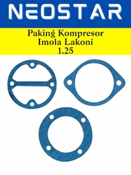 (1 Set isi 3) Gasket Kompresor Lakoni 125 Paking Kompresor Pompa Lakoni Imola 125 Paking Lakoni Komp