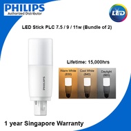 Philips LED Stick PLC 7.5w / 9w / 11w in 3000k / 4000k / 6500k 2P G24d (Bundle of 2)