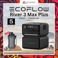 EcoFlow RIVER 3 Max Plus (RIVER 3 Plus&EB600) Portable Power Station – 858Wh LFP Battery, 1200W Outp