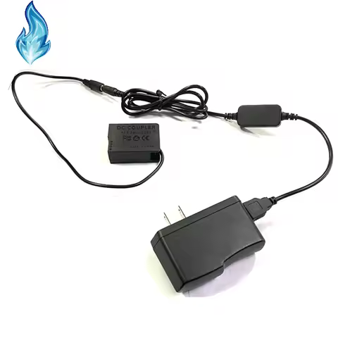Power Bank USB Cable+DMW-DCC8 BLC12 BLC12E Dummy Battery For Lumix DMC-GX8 FZ2000 FZ300 FZ200 G7 G6 