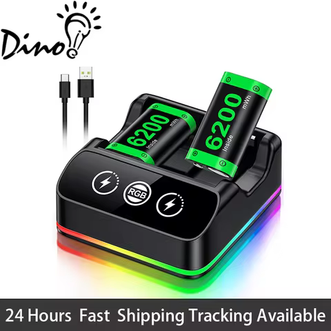 DinoFire For Xbox Series X/S & Xbox One Xbox One Rechargeable Battery with 2 PCS 6200mWh Battery / C