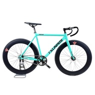 Fixed Gear Bicycle Fixed Gear Bicycle TSUNAMI Cyan (Bianchi) Color Matching 700C Aluminum Frame 70mm