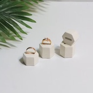 Ring Holder Concrete Ring Jewelry Display/ Hexagonal Ring Holder/ Hexagon Shaped/ DisplayRing Square