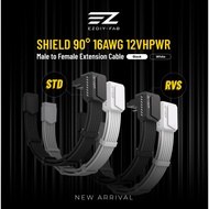 EZDIY-FAB SHIELD 90° 16AWG 12VHPWR Male to Female Extension PCIe 5.1 PSU Cable Extension for RTX 40/