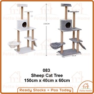 [150cm] Double Bed House Cat Tree Cat Tree with House Climber Cat Tree Cat Nest Cat Scratch Trees Si