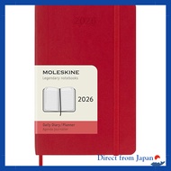 Moleskine 2026 Daily Diary Pocket Size Soft Cover Scarlet Red