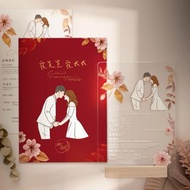 【結婚禮物】壓克力結婚書約-客製化似顏繪-含書約夾及紙本套組