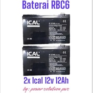 Rbc6 Battery Compatible For UPS APC. 2x 12v 12Ah Ical Battery