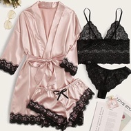 CODE G94L Sexy Lingerie Kimono Silk Satin Pajama Set Premium Women's Sleepwear 884