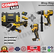 DEWALT COMBO DCG405P2+DCD999N+DCF850