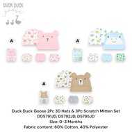 Duck Duck Goose 2Pc 3D Hats & 3Pc Scratch Mitten Set D05791JD, D05792JD, D05795JD