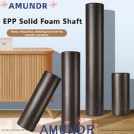 AMUNDR EPP Yoga Foam Roller, Solid Foam Shaft Portable Yoga Column, Durable High-Density Foam Black 