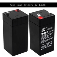 4AH Sealed 4.5AH 4 Rechargeable Lead Battery 4V Volts Acid