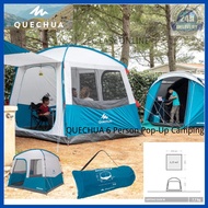 ♣✷﹍6 Person Pop-Up Camping Living Area - Arpenaz Base M Foldable Camping Outdoor Travel Tent
