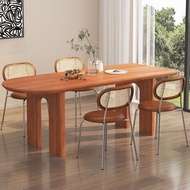 Nordic solid wood island household small apartment against the wall semi-circular living room long d