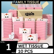 [For Babies in the Family] 10Pcs Cartoon Cute Kitty Pocket Size Paper Towel/卡通可爱小猫咪袖珍纸巾