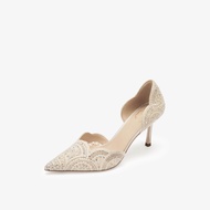 73Hours Elegant Lace up High Heels Womens Shoes Spring Autumn New Style Rose Girl Sandals Wedding Sh