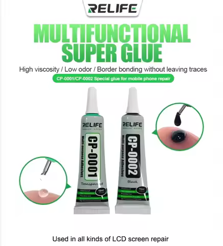 RELIFE 15/50ml CP-0001 Transparent Adhesive Clear Glue CP0002 Black Glue for Mobile Phone Middle Fra