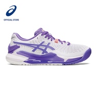 ASICS Women GEL-RESOLUTION 9 WIDE Tennis Shoes in White/Amethyst