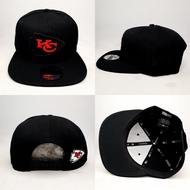 MERAH NHL KANSAS CITY SNAPBACK HAT BLACK RED LOGO