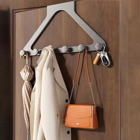 2/4pcs Over The Door Hooks, Door Hanger Hooks for Hanging, Over-The-Door Towel Racks for Bathroom wi