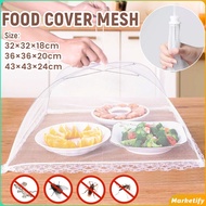 MK 1pc White Mesh Food Cover Anti-Fly Vegetable Cover Foldable Mesh Screen
