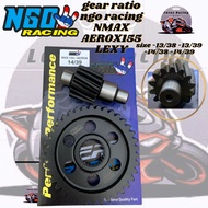 Gear ratio ngo racing nmax new aerox 155 lexi b65 gear ratio gear axle yamaha thailand gear ratio