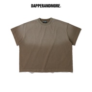 Dapperandmore Washed Boxy T-Shirt 100% Cotton 300GSM - Brown - Boxy T-Shirt