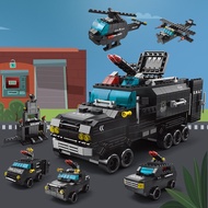 BLOCX TOY City 1000PCS Police SWAT Building Block Set WAT Vehicles with Cop Cars, HelicopterToy Best Gift for Boys Kids Age 6-12