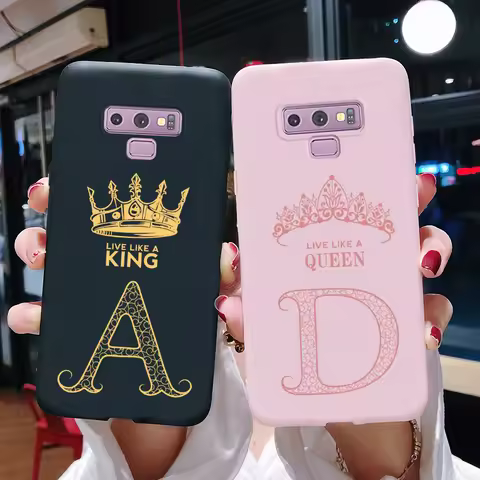 Cute Crown Letters Phone Case For Samsung Galaxy Note 9 Shockproof Protective Back Cover for Galaxy 
