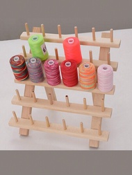 30捲線架木製線架立架刺繡機收納整理架縫紉用品收納架