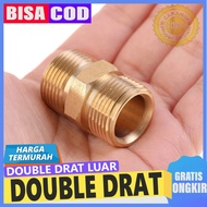 Double Nipple 1/2 to 1/2 External Thread - M22 to M22 Brass Material