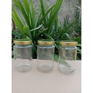 300ml glass jar bottle/300ml jar bottle with gold lid