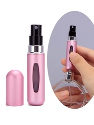 1入組5ML粉色的便攜高壓力噴霧器噴瓶,迷你可填充化妝品液體容器,理想適用於沙龍,家庭和旅行