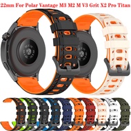 22mm Sports Silicone Strap for Polar Vantage M3 M2 M V3 Grit X2 Pro Titan X Smart Watches Band Soft 