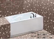 【麗室衛浴】國產TB-7045 造型壓克力浴缸 含前牆 尺寸135.5*69.5*48CM