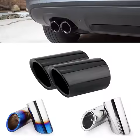 76mm Stainless Steel Car Tailpipe For Audi A4 B8 Avant A5 Sportback 8T Q5 8R Q3 8U Exhaust Muffler P