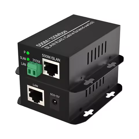 A Pair of Fast Ethernet over Twisted pair Converter IP over CAT6 Extender up to 500m for IP Camera