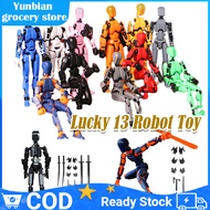 Lucky 13 Doll 3d Printed Multi-jointed Robot Model Decompression artifacts multiple color schemes du